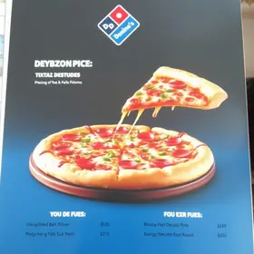 cardápio Domino's Pizza 2025